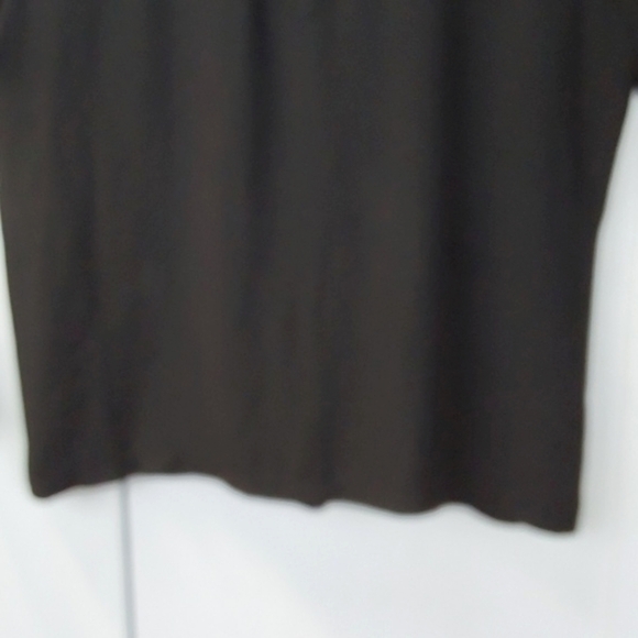 Rock & Republic Black Semi Sheer Chiffon Top Bell sleeves Flowy Neutral Sz.XL - Picture 3 of 9